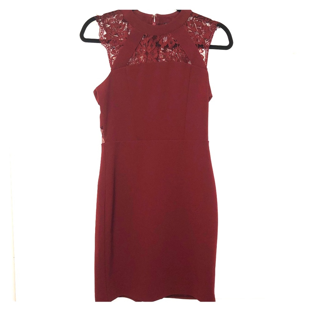 Burgundy Lace Dress